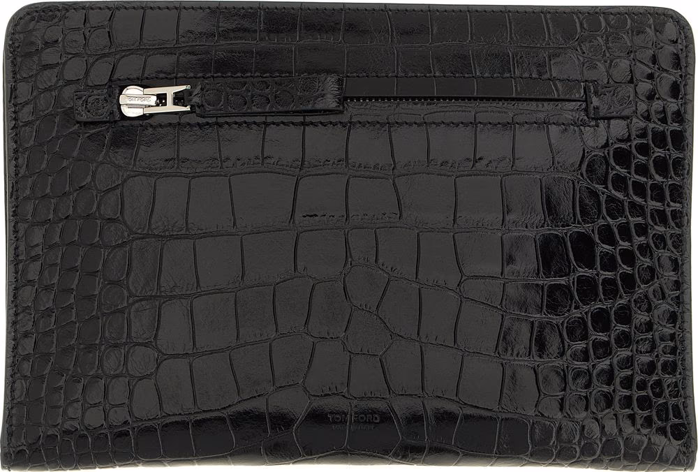 Tom Ford Black Calfskin Clutch Bag