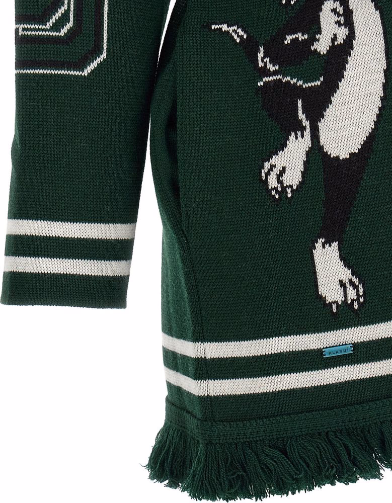 Alanui Bicolor Virgin Wool Cardigan
