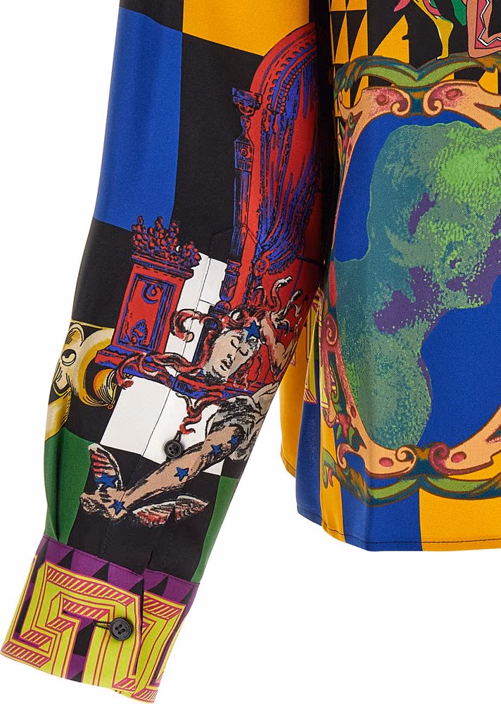 Versace Multicolor Silk Blouse