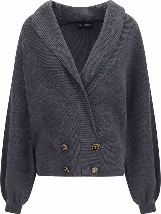 Dolce & Gabbana Gray Wool Oves Aries Cardigan