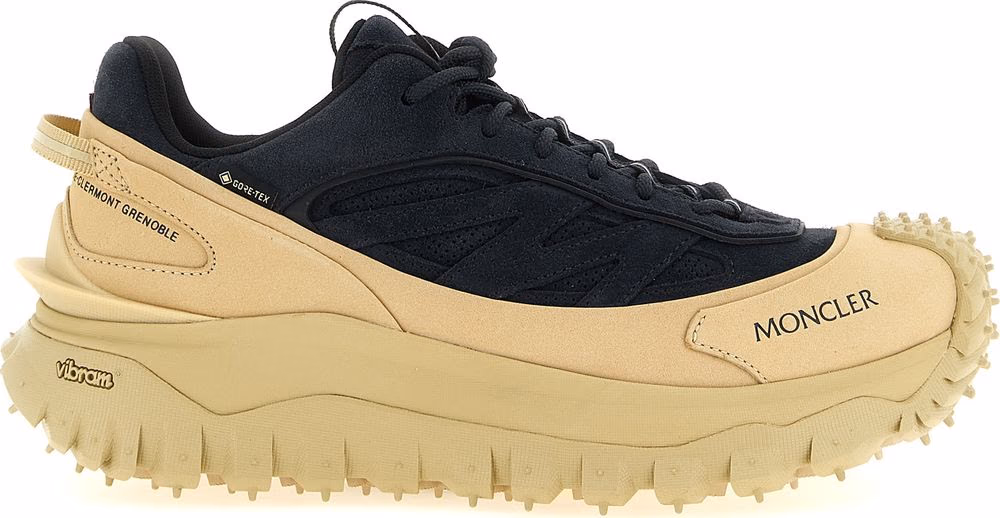 Moncler Blue Leather Athletic Sneakers