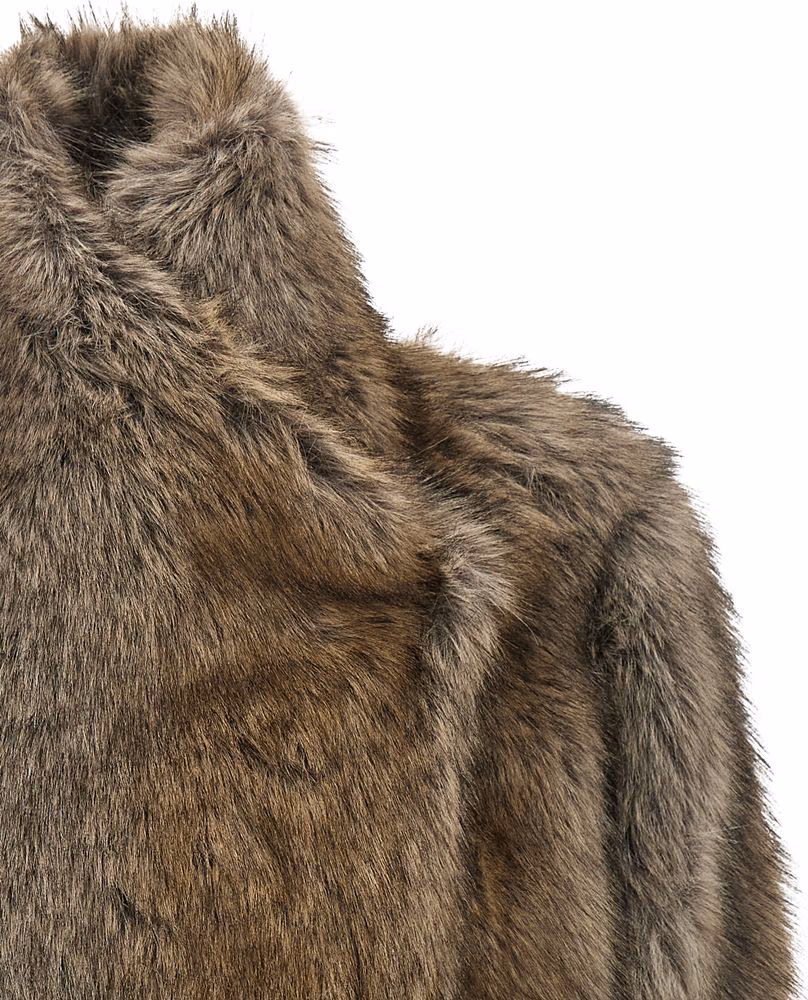 B&B COUTURE Brown Polyester Coat