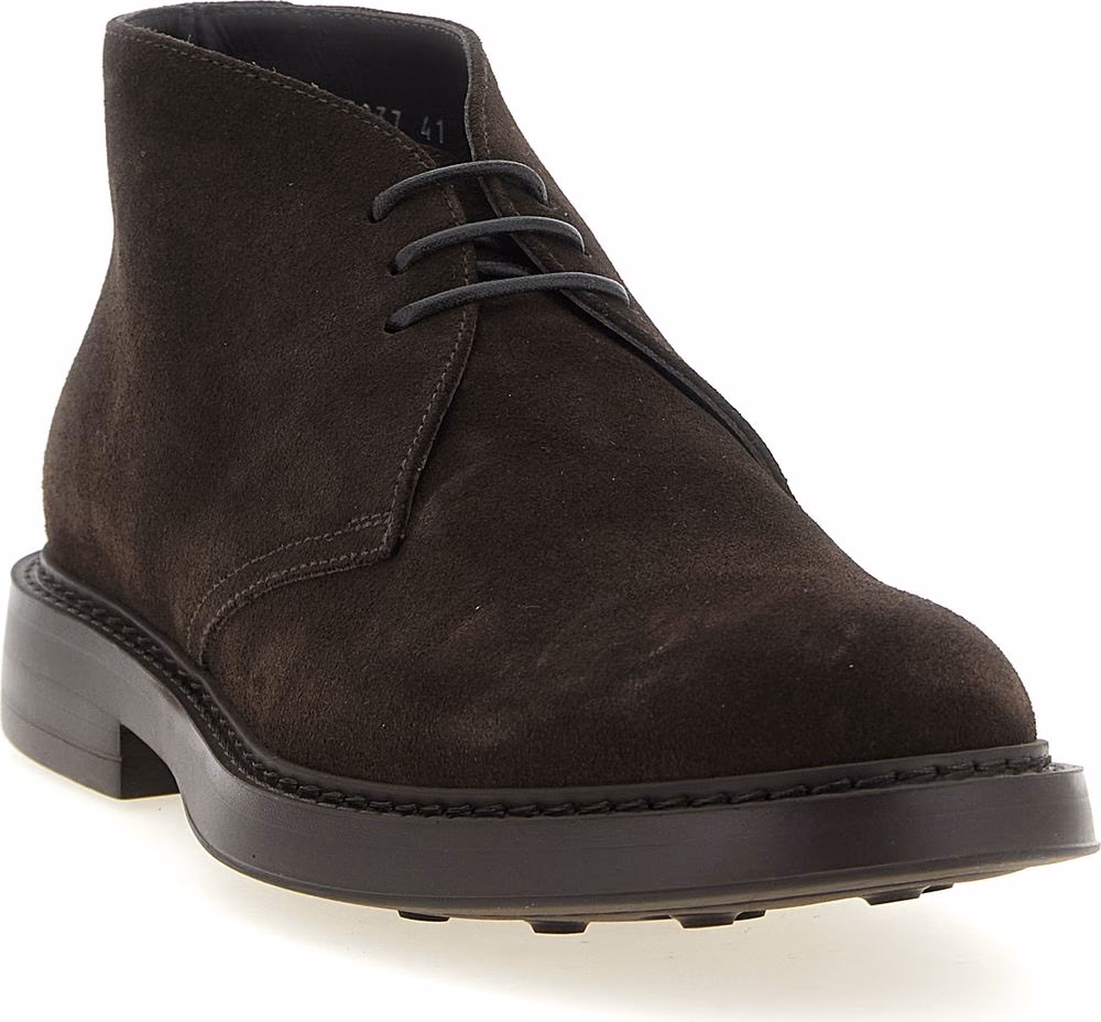 Doucal's Brown Lamb Leather Ankle Boots