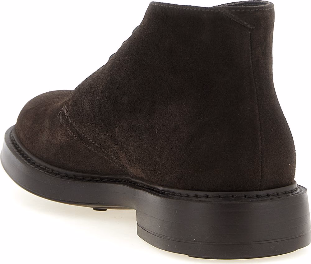 Doucal's Brown Lamb Leather Ankle Boots