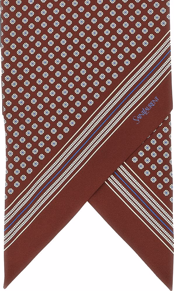Saint Laurent Bordeaux Silk Foulard