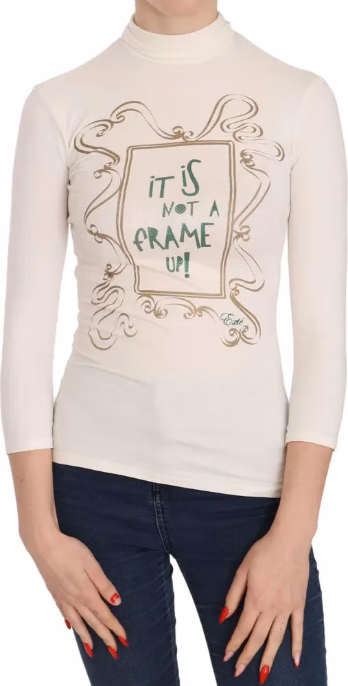 Exte Crew Neck It Is Not A Frame Up! Print Blouse