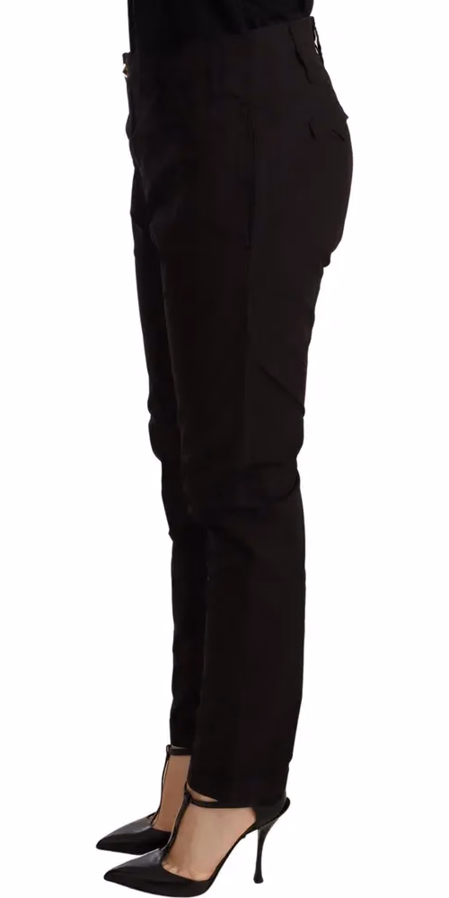 CYCLE Black Mid Waist BAGGY Fit Skinny Trouser