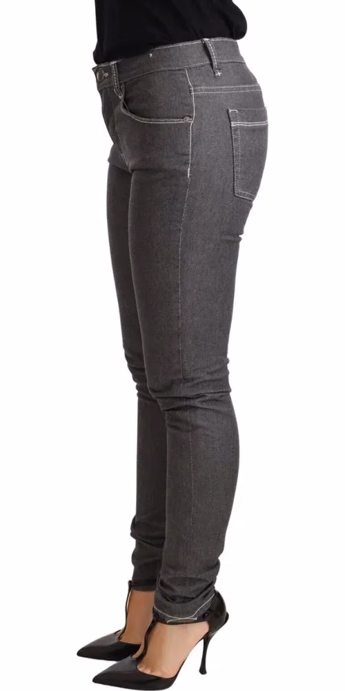 Acht Gray Low Waist Skinny Denim Trouser Jeans
