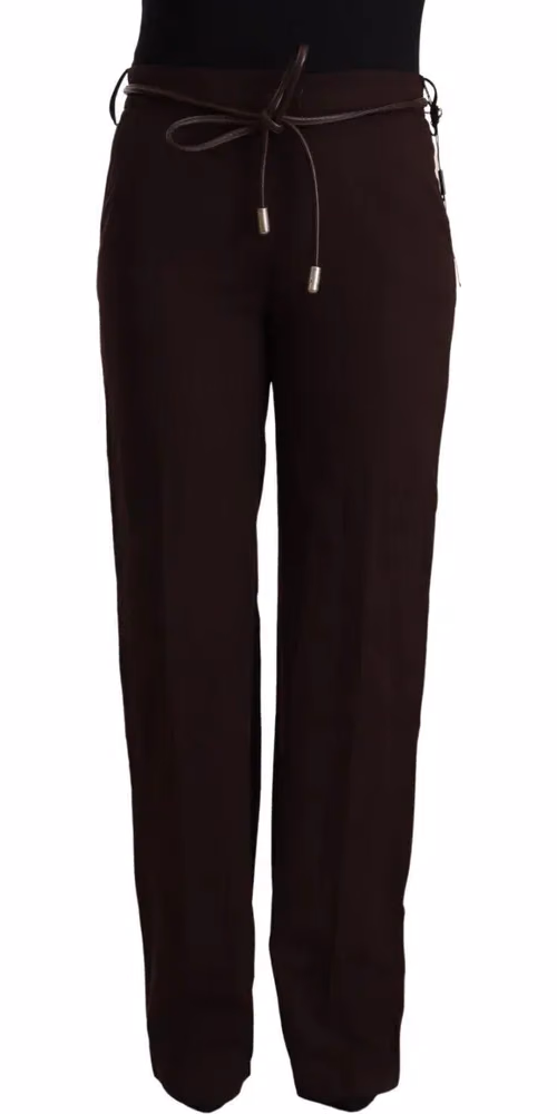 Patrizia Pepe Black High Waist Straight Formal Pants