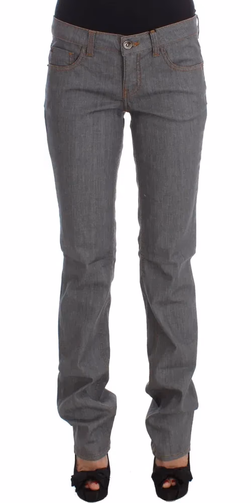 Costume National Gray Cotton Regular Fit Denim Jeans