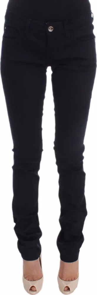 Costume National Blue Cotton Blend Slim Fit Jeans