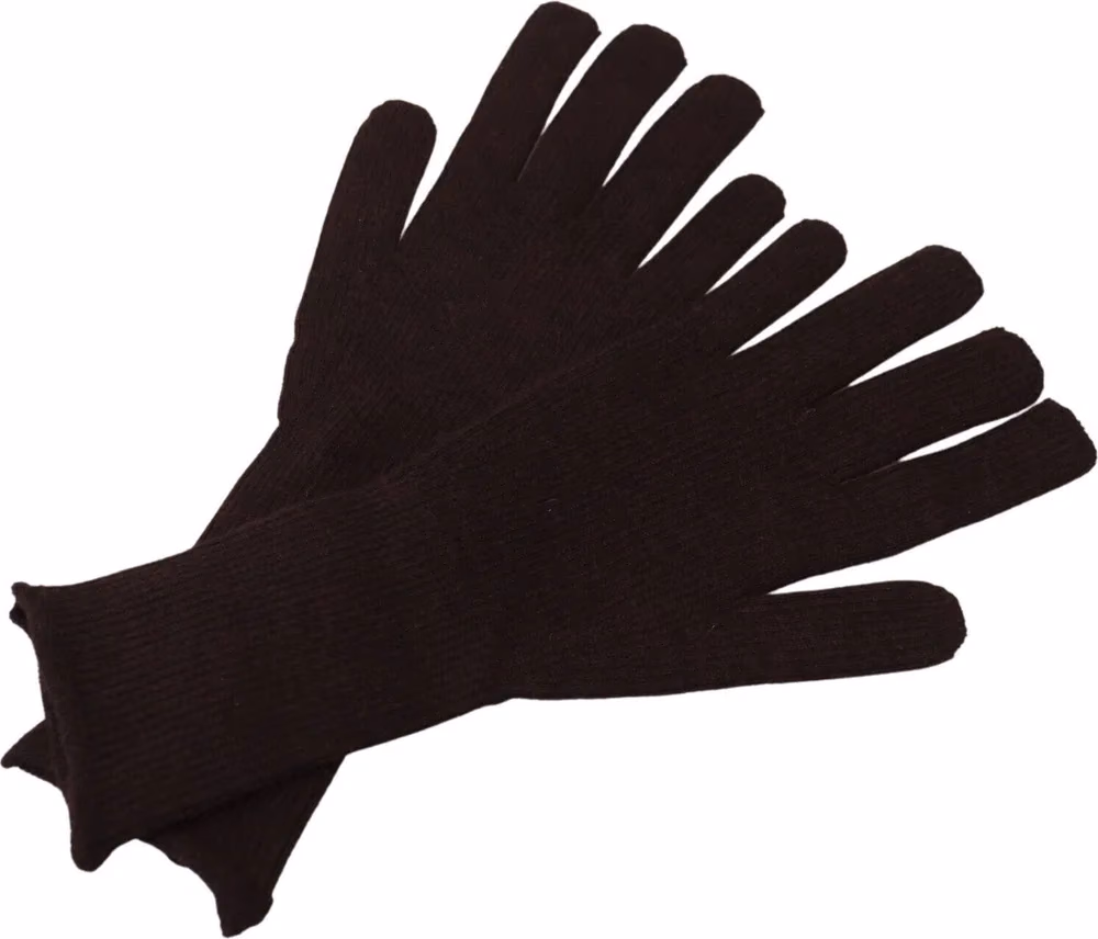 Dolce & Gabbana Brown Cashmere Silk Hands Mitten Mens Gloves