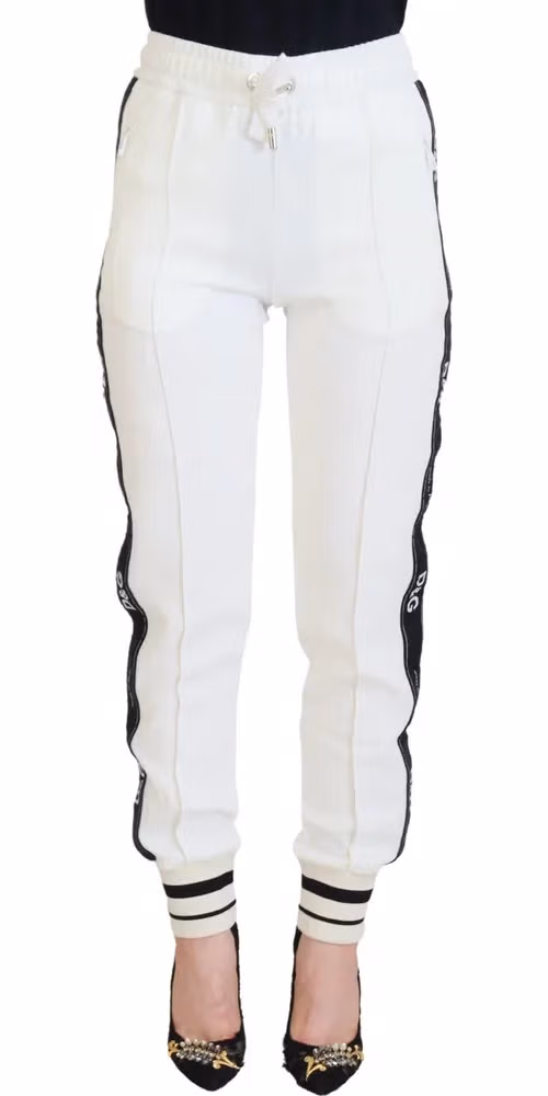 Dolce & Gabbana White DG Logo Sweatpants Pants