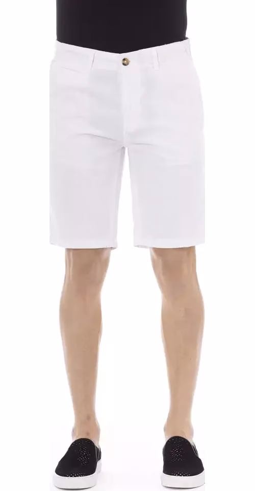 Baldinini Trend White Cotton Men Bermuda Short