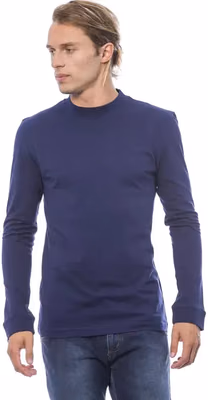 Blue Cotton Men's Sweater