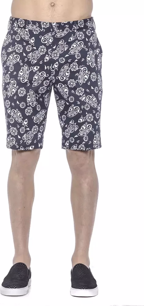PT Torino Blue Cotton Men's Bermuda Shorts