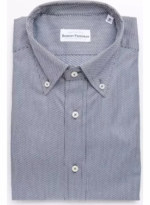 Robert Friedman Blue Cotton Men's Shirt