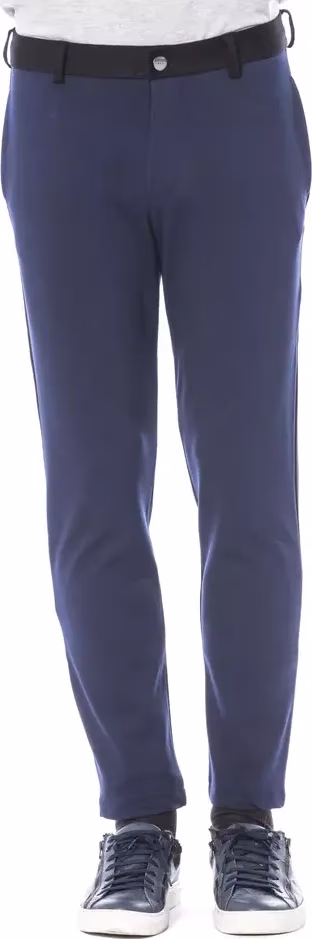 Verri Blue Viscose Men Pant