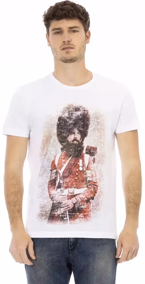 Trussardi Action White Cotton Men T-Shirt