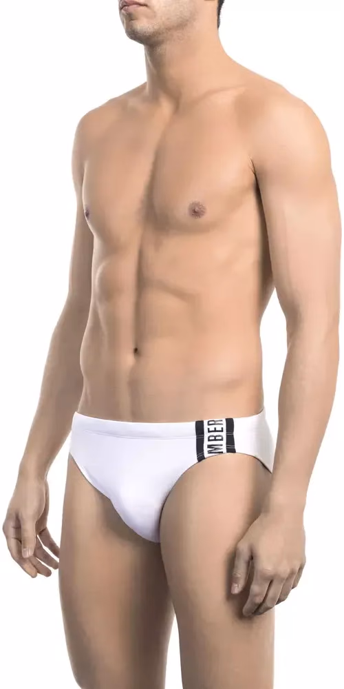 Bikkembergs White Polyamide Men Swimwear