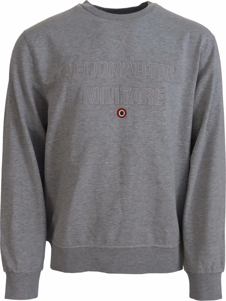 Aeronautica Militare Gray Men Pullover Sweatshirt Sweater