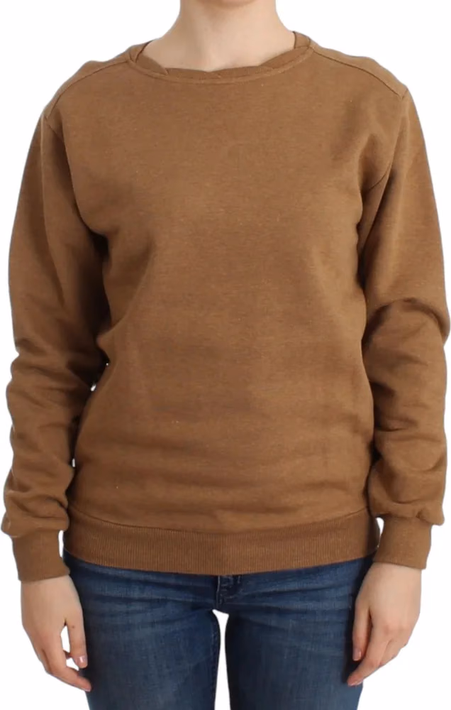 John Galliano Brown Crewneck Cotton Sweater