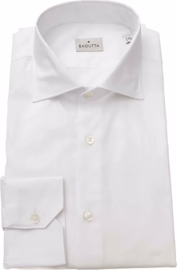 Bagutta White Cotton Men Shirt