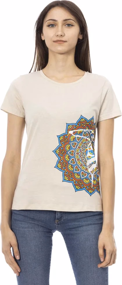 Trussardi Action Beige Cotton Women T-Shirt