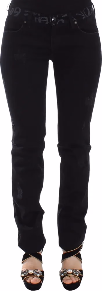 Ermanno Scervino Black Slim Jeans Denim Pants Skinny Stretch