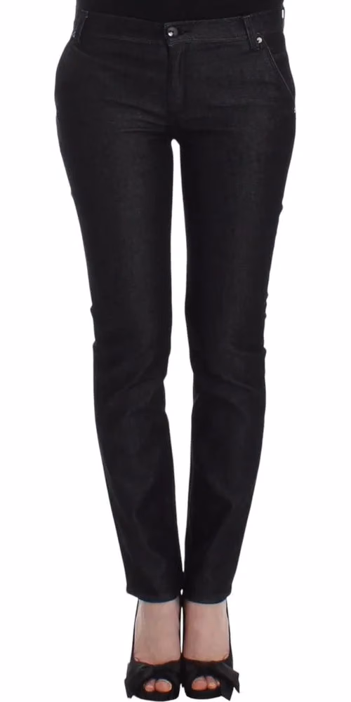 Ermanno Scervino Black Slim Jeans Denim Pants Skinny Leg Stretch