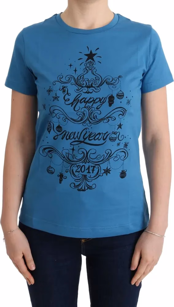 Dolce & Gabbana Blue Cotton 2017 Motive T-Shirt