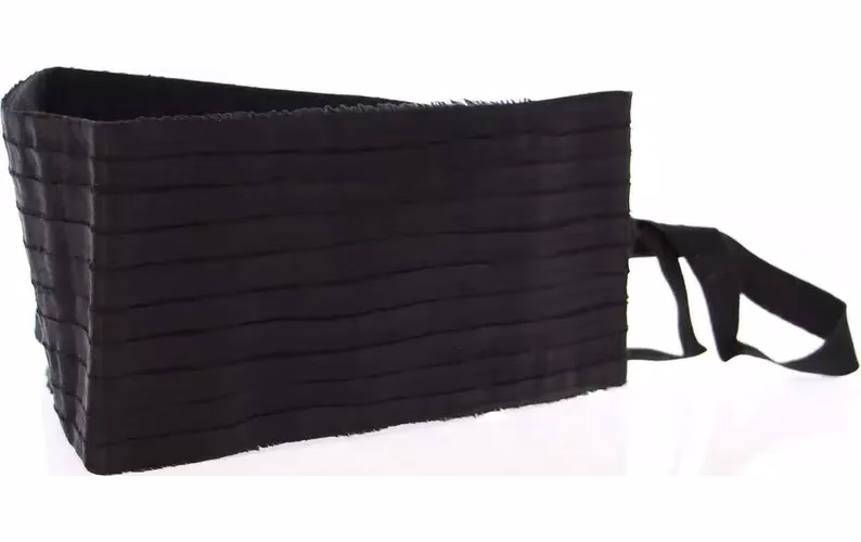 Dolce & Gabbana Black Silk Womens Waist Cummerbund