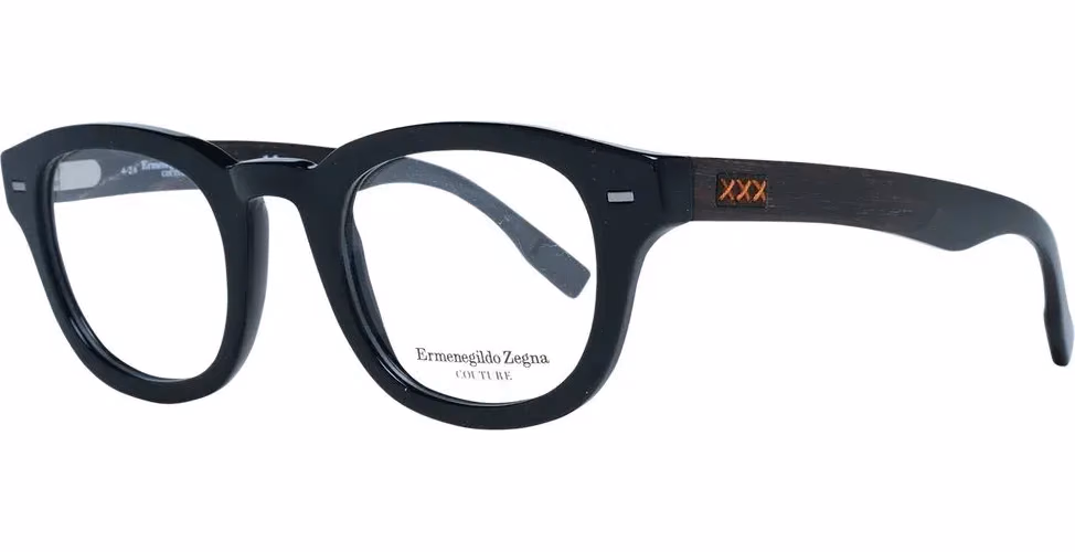 Ermenegildo Zegna Black Plastic Glasses (Frames)