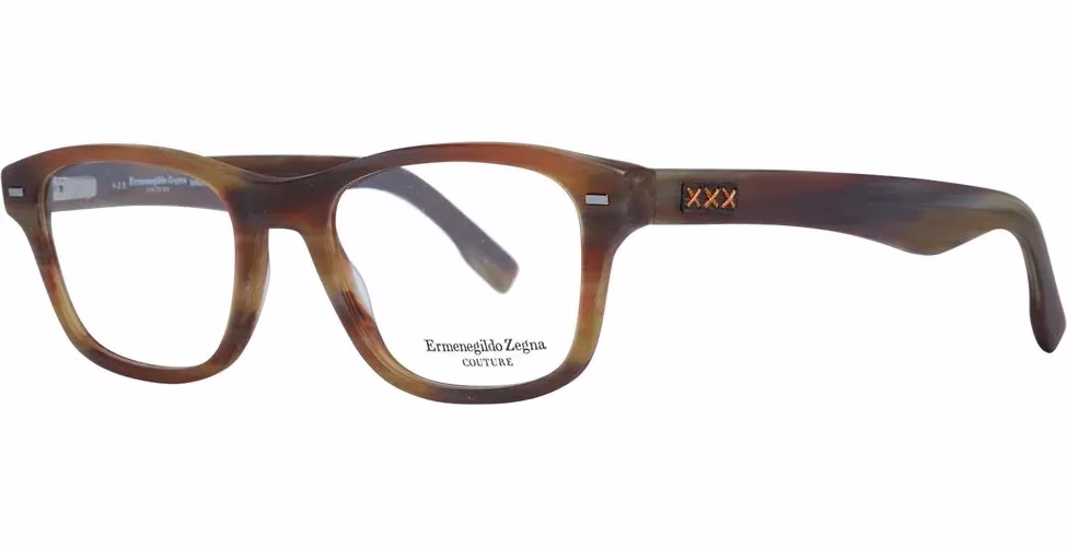 Ermenegildo Zegna Brown Plastic Glasses (Frames)