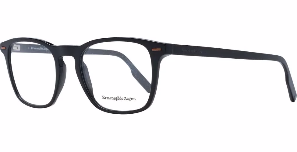 Ermenegildo Zegna Black Plastic Glasses (Frames)