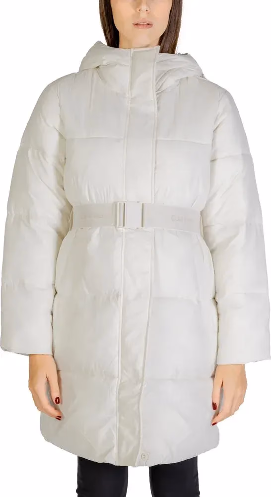 Calvin Klein Jeans Cream Nylon Coat