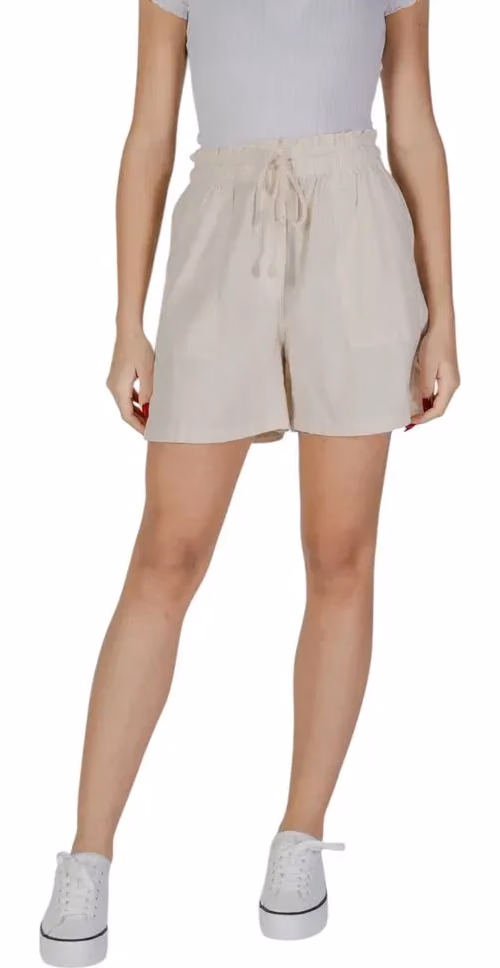 B.Young Beige Cotton Shorts