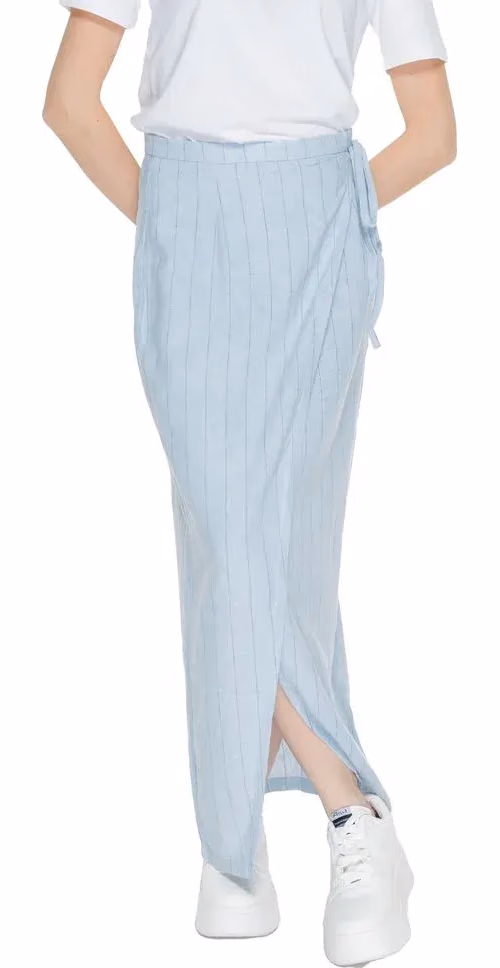 Vero Moda Blue Linen Long Skirt