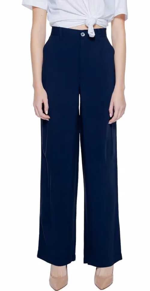 Street One Blue Viscose Casual Pants