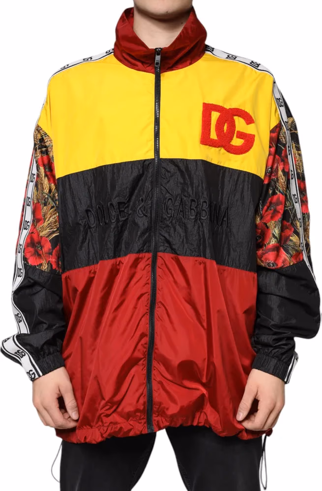 Dolce & Gabbana Multicolor Patchwork Men Full Zip Sweater