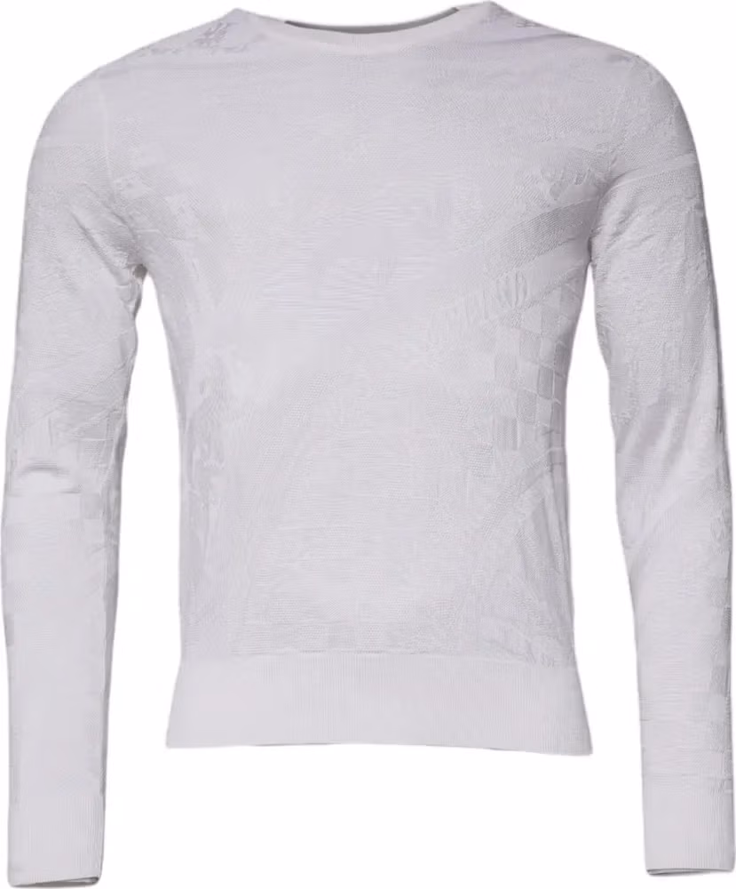 Dolce & Gabbana White Silk Crew Neck Men Pullover Sweater