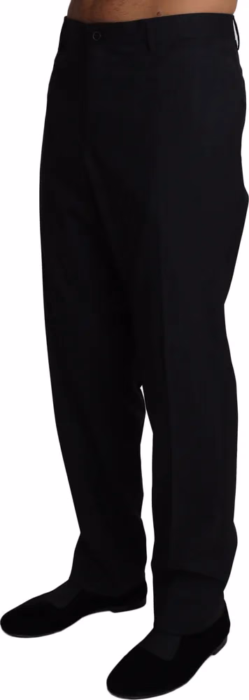 Dolce & Gabbana Black Wool Stretch Dress Trousers Pants