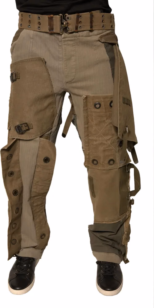Dolce & Gabbana Multicolor Reconstructed Flight Cargo Pants