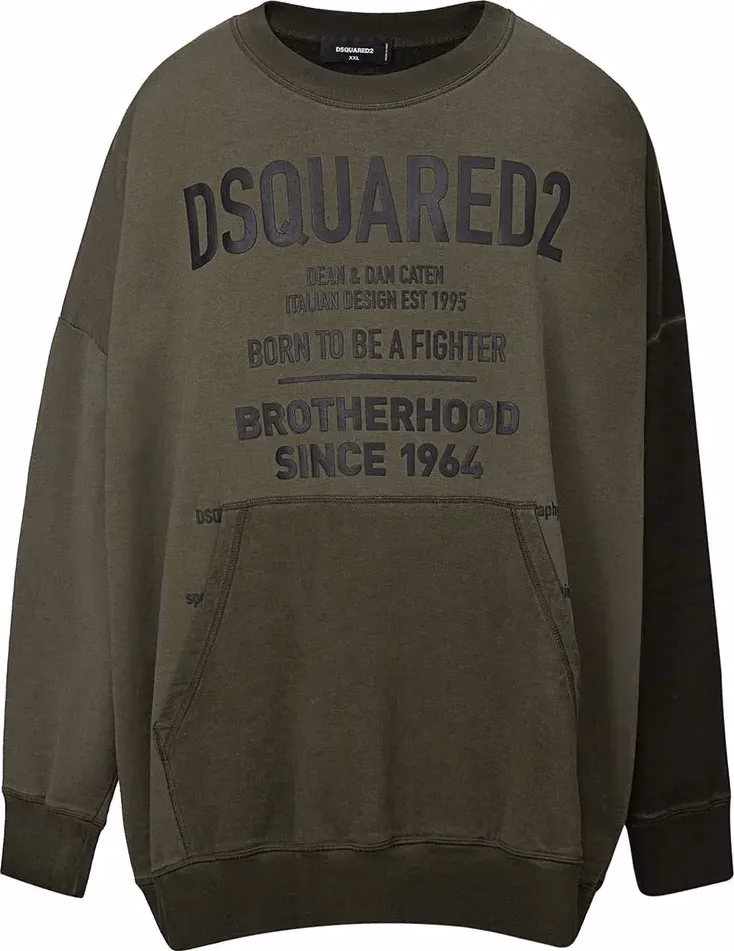 Dsquared² Green Cotton Sweatshirt