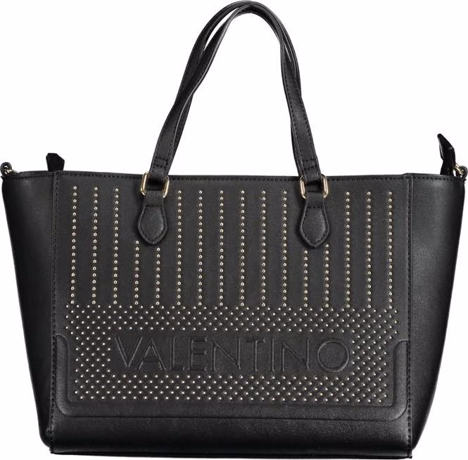 Mario Valentino Nero Polyurethane Women's Bag with Adjustable Shoulder Strap