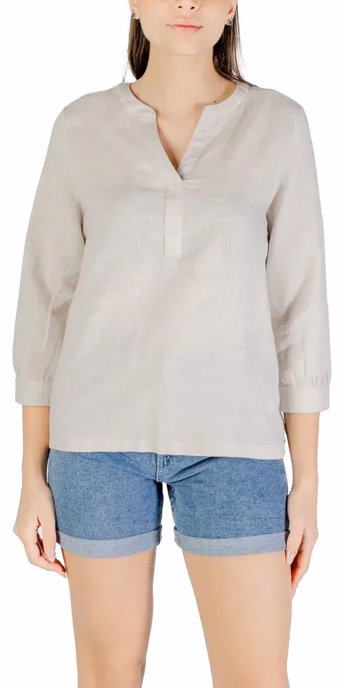 Street One Beige Linen Blouse