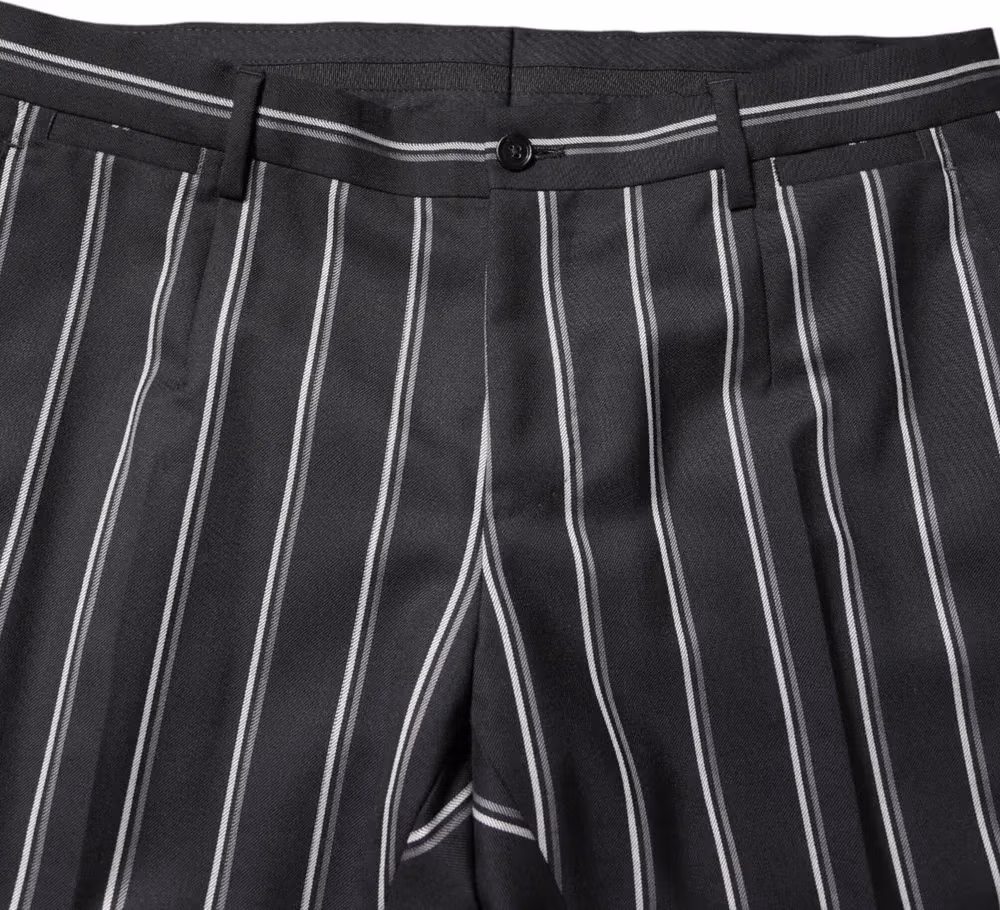 Dolce & Gabbana Dark Gray Striped SICILIA Formal 2 Piece Suit
