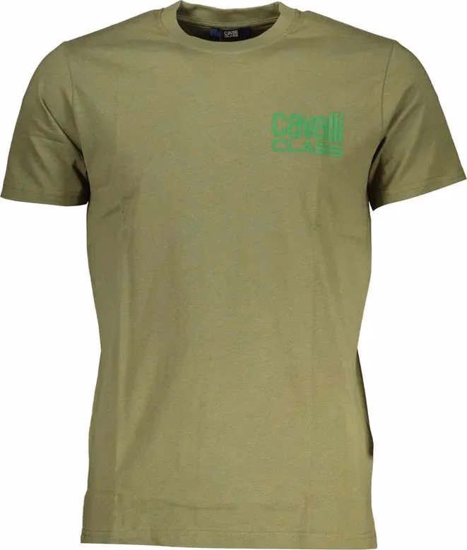Cavalli Class Verde Cotton Men T-Shirt