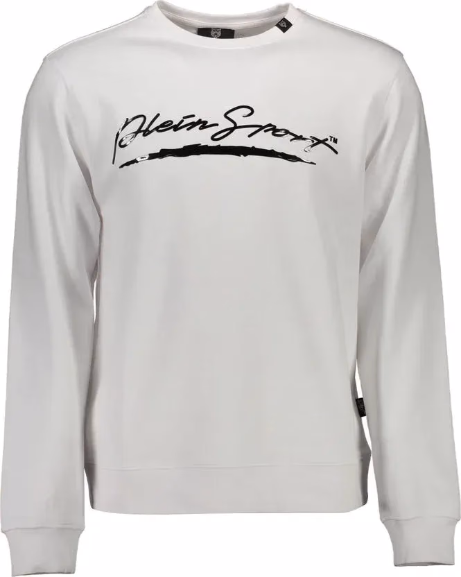 Plein Sport Bianco Cotton Mens Sweatshirt