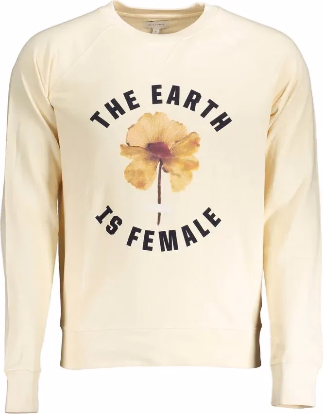 Gant Beige Cotton Men Sweatshirt